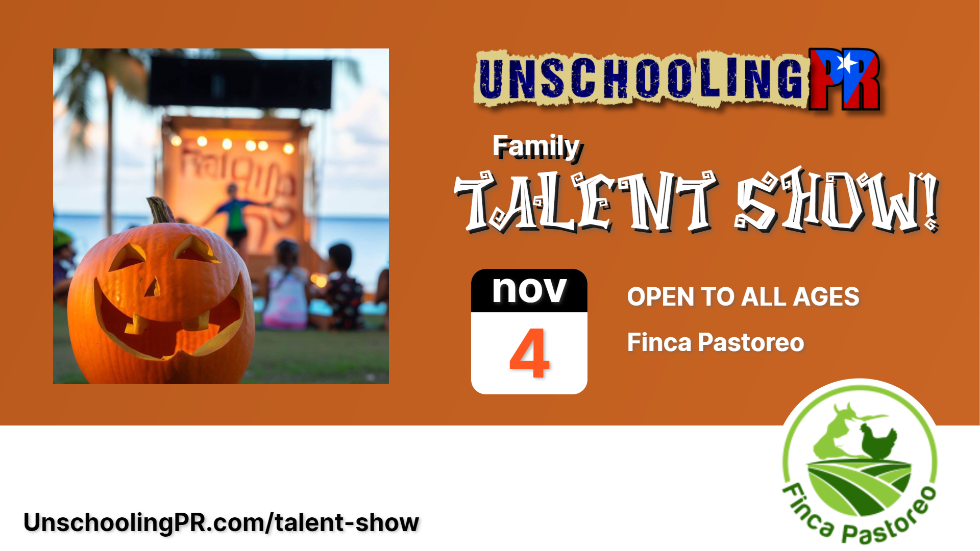 Talent Show @ Finca Pastoreo - Registration Open